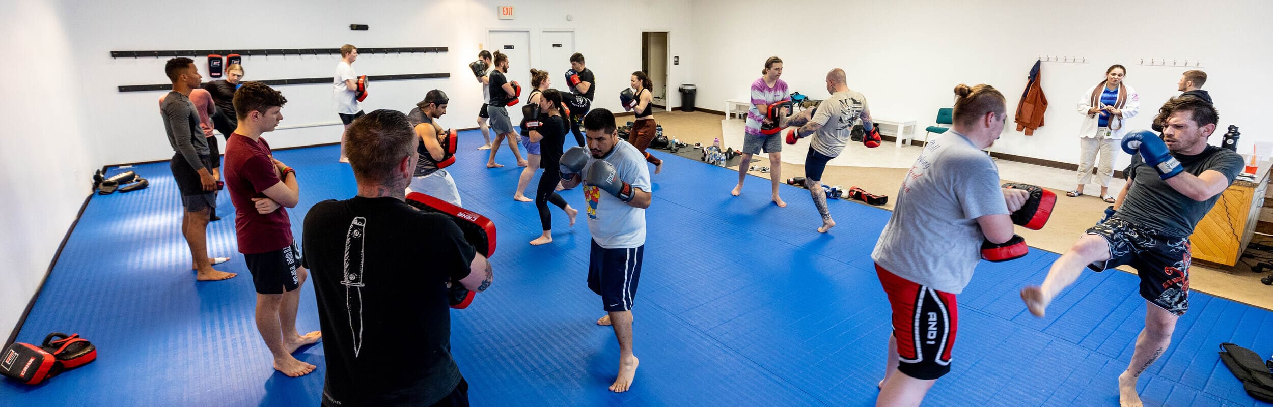 students square off as sparring partners